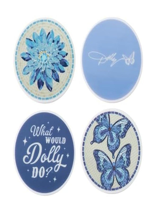 Dolly Parton Decorative Magnetic Bag Clips for Chips, Snacks and More, BPA-Free Plastic with Strong Grip, Dolly-Inspired Designs for Kitchen and Home, Set of 4, Blue - Image 1